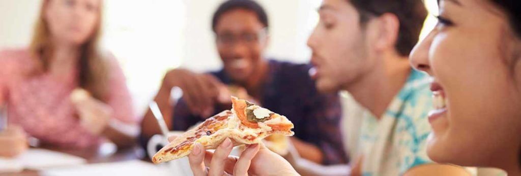 pizza at office meeting